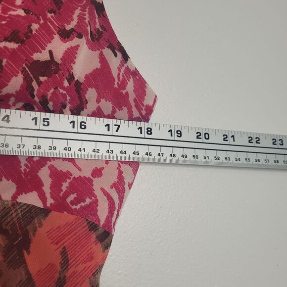 Rabbit Rabbit Rabbit pink orange grunge drop waist handkerchief dress size 14 - Picture 6 of 7